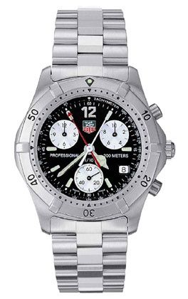 TAG Heuer 2000 Chronograph Stainless Steel / Black /